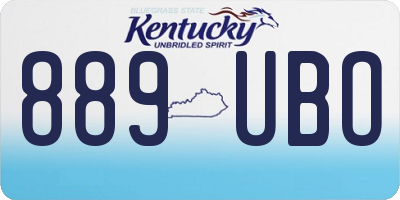 KY license plate 889UBO
