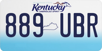 KY license plate 889UBR
