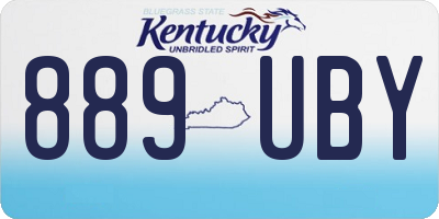 KY license plate 889UBY