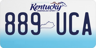 KY license plate 889UCA