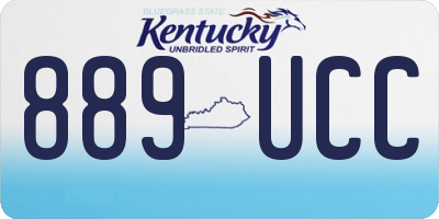 KY license plate 889UCC
