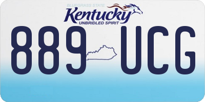 KY license plate 889UCG