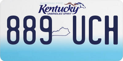 KY license plate 889UCH