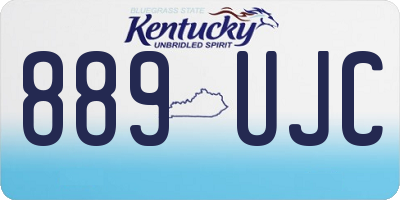 KY license plate 889UJC