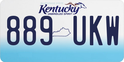 KY license plate 889UKW