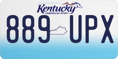 KY license plate 889UPX