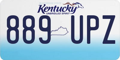 KY license plate 889UPZ