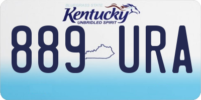 KY license plate 889URA