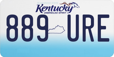 KY license plate 889URE