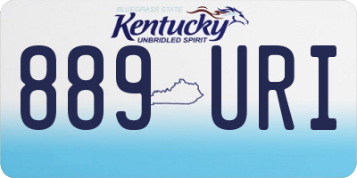 KY license plate 889URI
