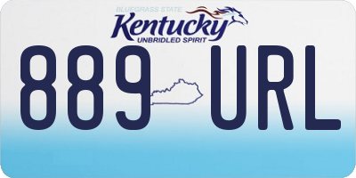 KY license plate 889URL