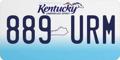 KY license plate 889URM