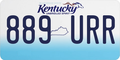 KY license plate 889URR