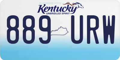 KY license plate 889URW