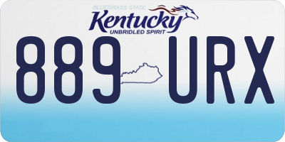 KY license plate 889URX