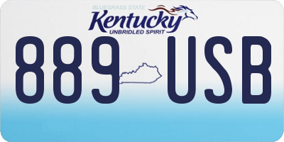 KY license plate 889USB