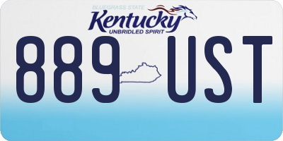KY license plate 889UST