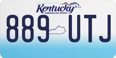 KY license plate 889UTJ