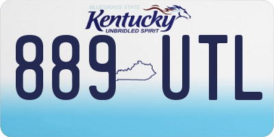 KY license plate 889UTL