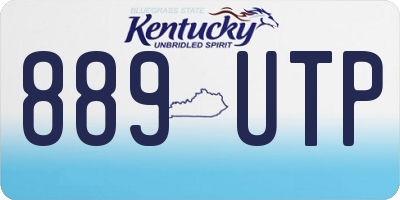 KY license plate 889UTP