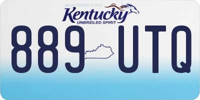 KY license plate 889UTQ