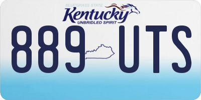 KY license plate 889UTS