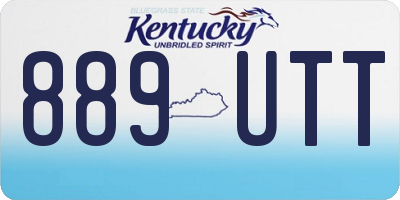 KY license plate 889UTT