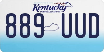 KY license plate 889UUD