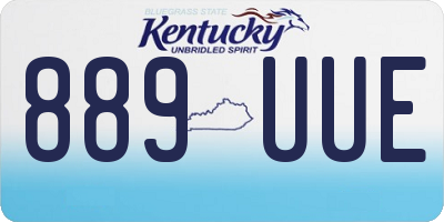 KY license plate 889UUE