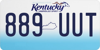 KY license plate 889UUT