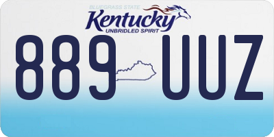 KY license plate 889UUZ
