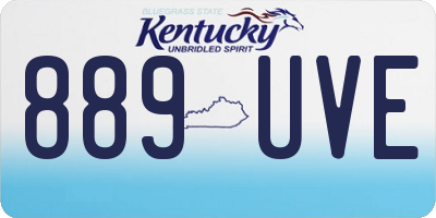 KY license plate 889UVE