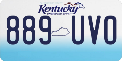 KY license plate 889UVO