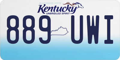 KY license plate 889UWI