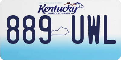 KY license plate 889UWL
