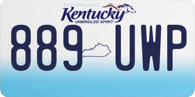 KY license plate 889UWP