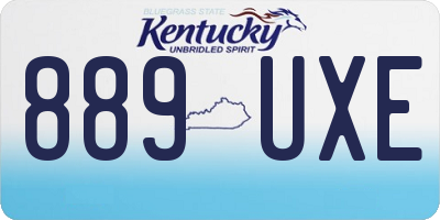 KY license plate 889UXE