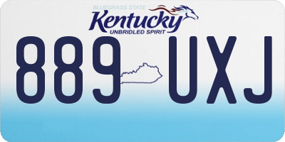 KY license plate 889UXJ
