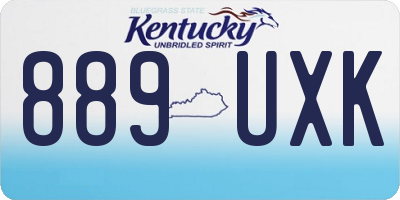 KY license plate 889UXK