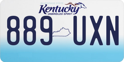 KY license plate 889UXN