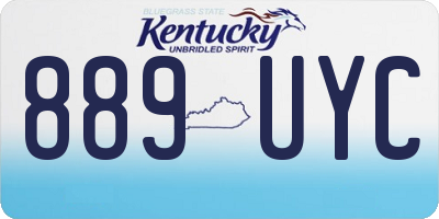 KY license plate 889UYC