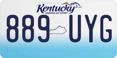 KY license plate 889UYG
