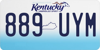 KY license plate 889UYM
