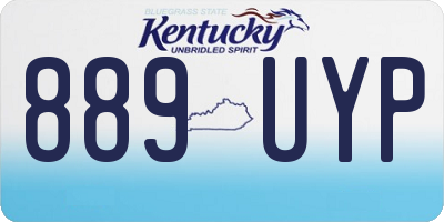 KY license plate 889UYP