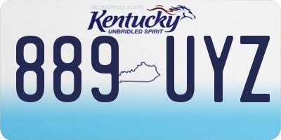 KY license plate 889UYZ