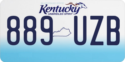 KY license plate 889UZB