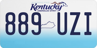 KY license plate 889UZI