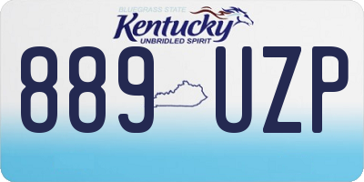 KY license plate 889UZP