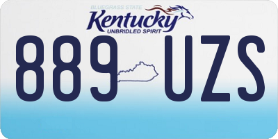 KY license plate 889UZS
