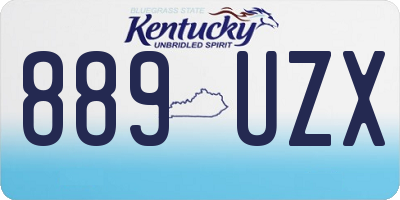 KY license plate 889UZX